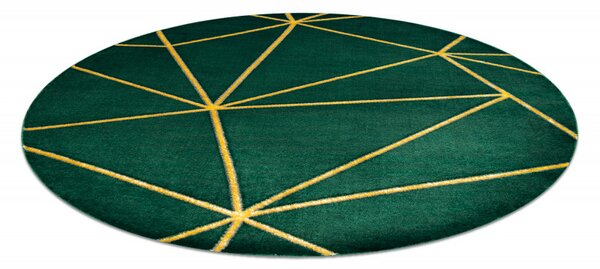 Dywany Łuszczów , Kusový koberec Emerald 1013 green and gold kruh, 120x120 (priemer) kruh, zelená, chodba / predsieň