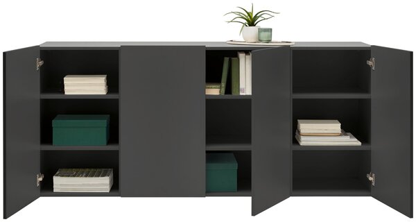 ŠIROKÁ KOMODA, antracitová, 180/80/42 cm Hom`in - Online Only drobný nábytok, Online Only