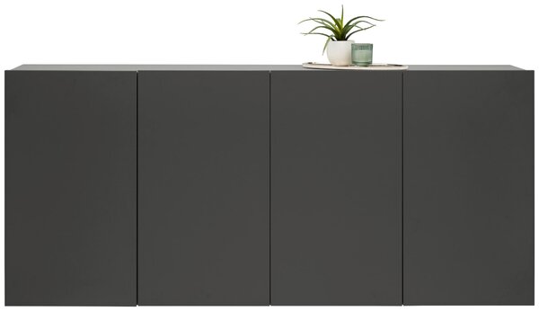 ŠIROKÁ KOMODA, antracitová, 180/80/42 cm Hom`in - Online Only drobný nábytok, Online Only