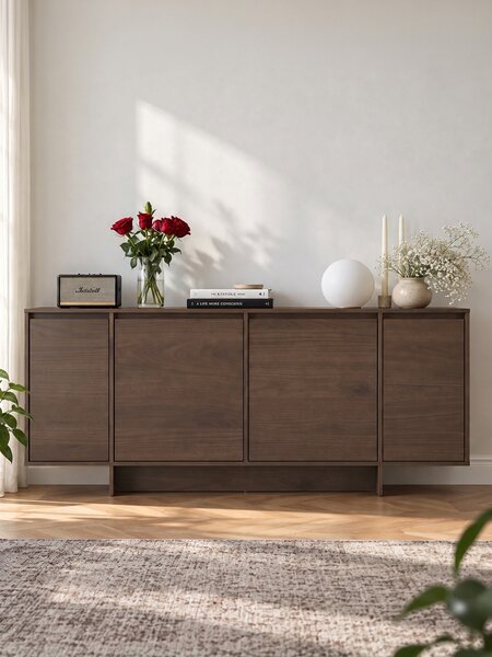 Štvordverová komoda Zolia 180 cm - elegantný orech