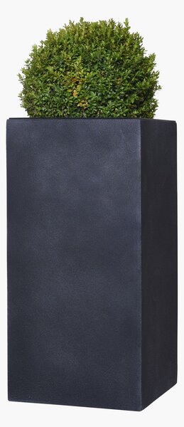 Kvetináč BLOCK, sklolaminát-vzhľad kameňa, výška 80 cm, antracit