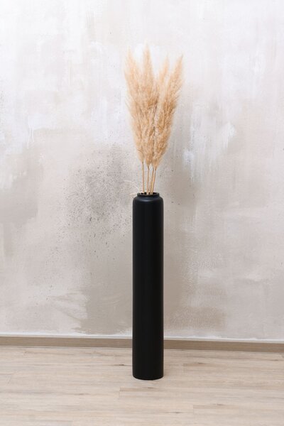 Váza DIRETO, sklolaminát, výška 80 cm, čierny mat