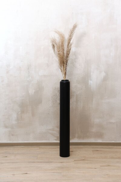 Váza DIRETO, sklolaminát, výška 100 cm, čierny mat