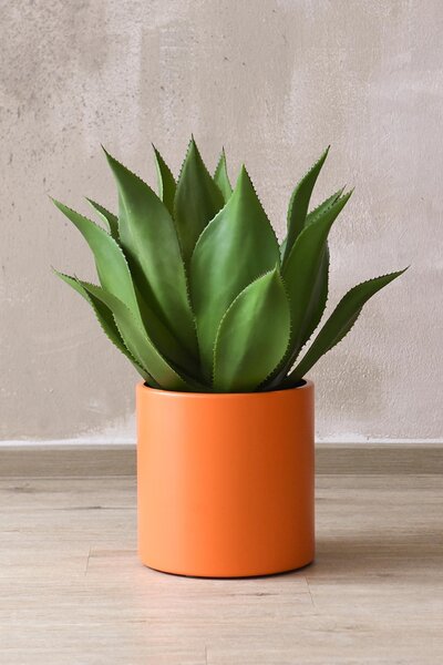 Okrasný kvetináč NEW RONDO, hliník, 25x25 cm, oranžový