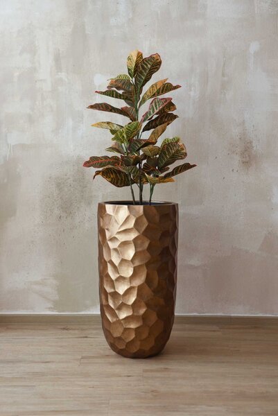 Luxusný kvetináč AMOLAR, sklolaminát, horný priemer 41 cm x výška 75 cm, bronzový
