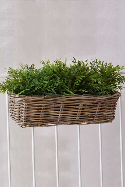 Balkónový hrantík SACADA, ratan, dĺžka 46 cm, natur