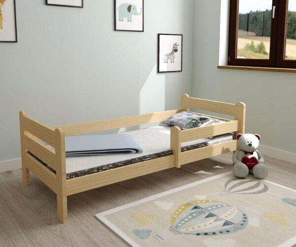MAXMAX Detská posteľ EDITA z masívu borovice - 200x90 cm - prírodná