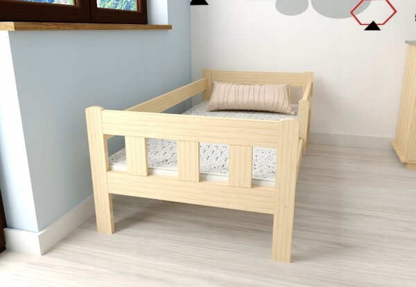 MAXMAX Detská posteľ z masívu borovice MÁJA - 200x90 cm - prírodná