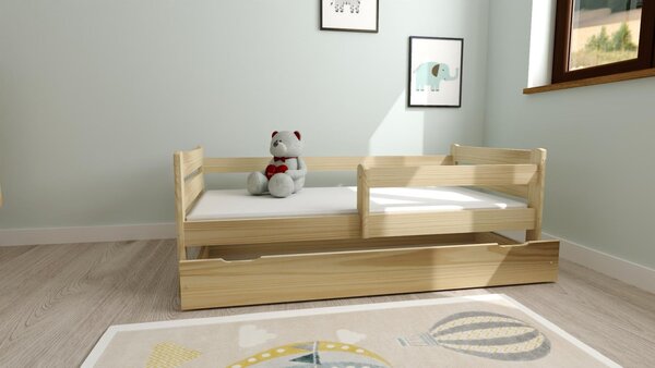 MAXMAX Detská posteľ EDITA z masívu borovice - 200x90 cm - prírodná