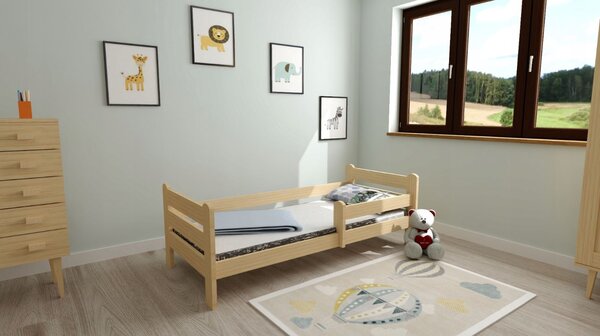 MAXMAX Detská posteľ EDITA z masívu borovice - 200x90 cm - prírodná