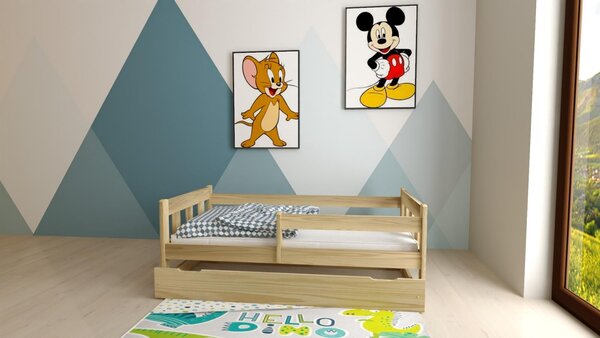 MAXMAX Detská posteľ z masívu borovice MÁJA - 200x90 cm - prírodná