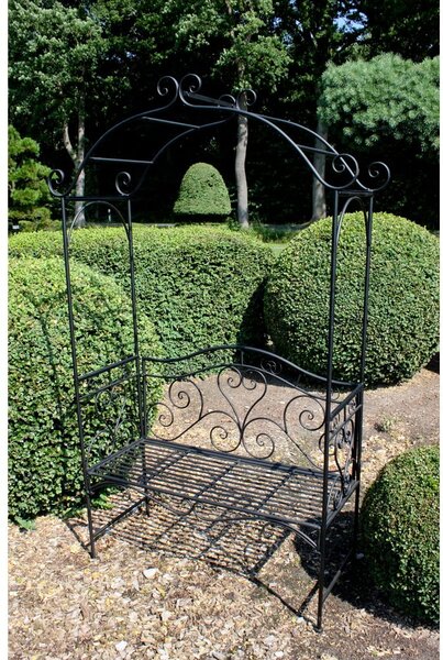 Čierna kovová záhradná lavica Colima – Garden Pleasure