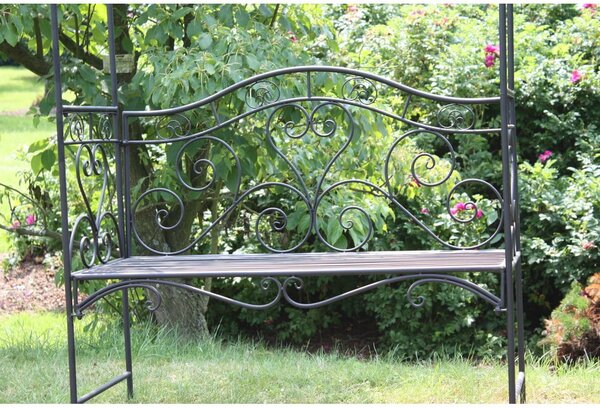 Čierna kovová záhradná lavica Colima – Garden Pleasure