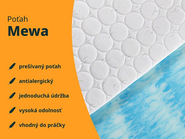 Taštičkový matrac Maris 80x200 - poťah Mewa