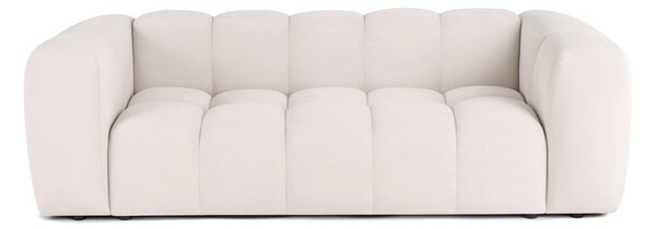 Krémová zamatová pohovka 225 cm Cube – Selection