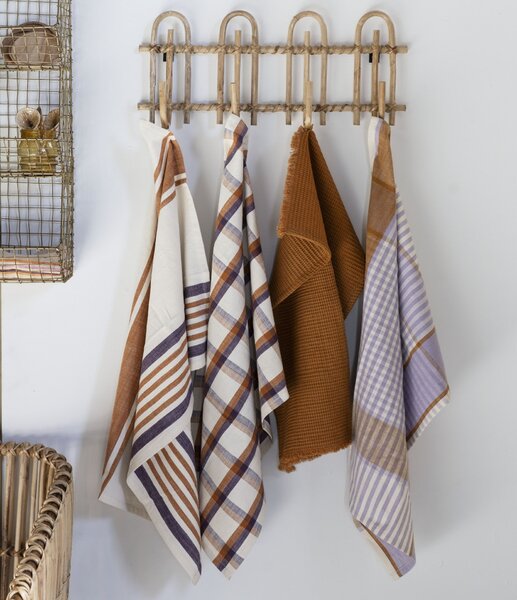 Utěrka Stripe Caramel/Purple