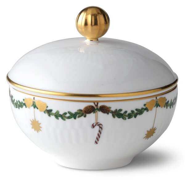Vánoční porcelánová cukřenka Star Fluted Christmas
