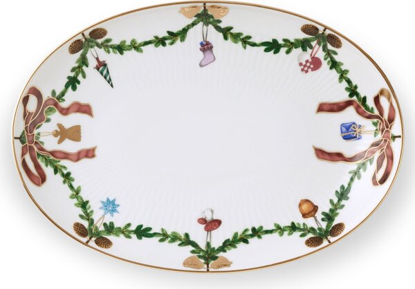 Vianočný servírovací tanier Star Fluted Christmas 21,5 cm