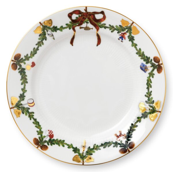 Porcelánový tanier Star Fluted Christmas 21 cm