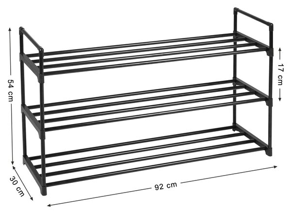 Čierny botník VARIO 92x55 cm