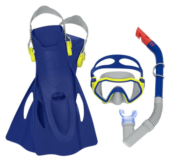 Bestway Bestway potápačská súprava – modré okuliare, plutvy a šnorchel 25046