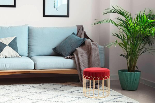 TABURETKA, kov, plast, textil, 40/39/40 cm - Online Only drobný nábytok, Online Only