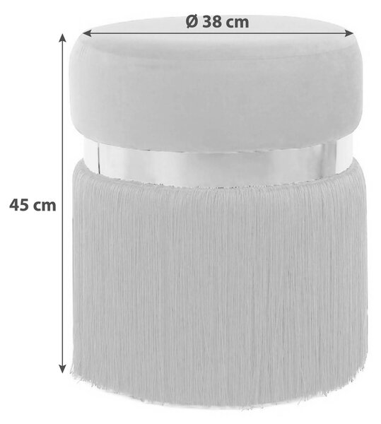 TABURETKA, kov, plast, textil, 38/45/38 cm MID.YOU - Kreslá, Online Only