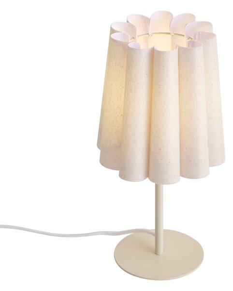 Japandi stolná lampa béžová s látkovým tienidlom 35 cm - Jenni