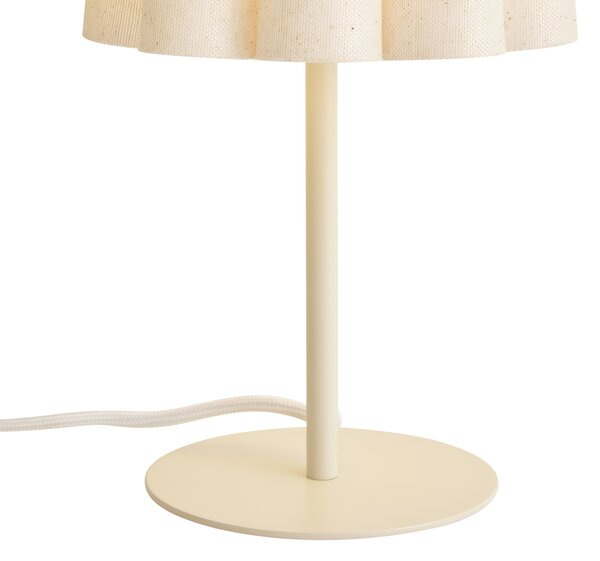 Japandi stolná lampa béžová s látkovým tienidlom 35 cm - Jenni