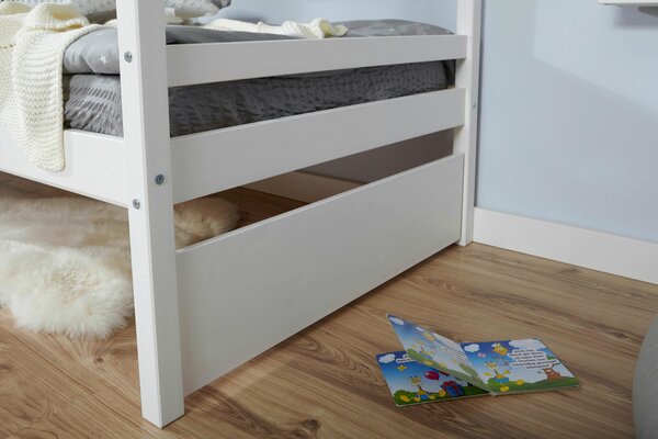 POSCHODOVÁ POSTEĽ, 90/200 cm biela MID.YOU - Detské izby, Online Only