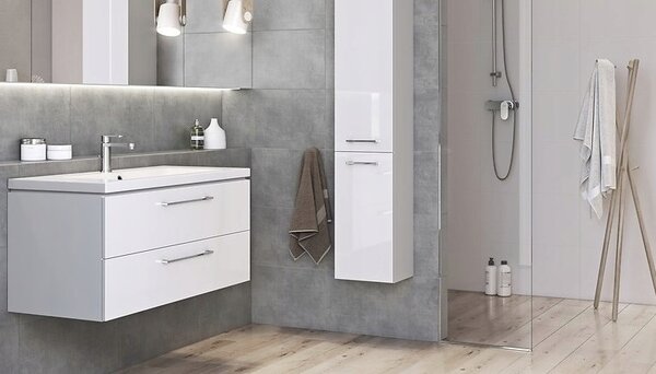 Cersanit Lara Como, závesná skrinka s umývadlom, 794x447x460 mm, biela lesklá, S801-149-DSM