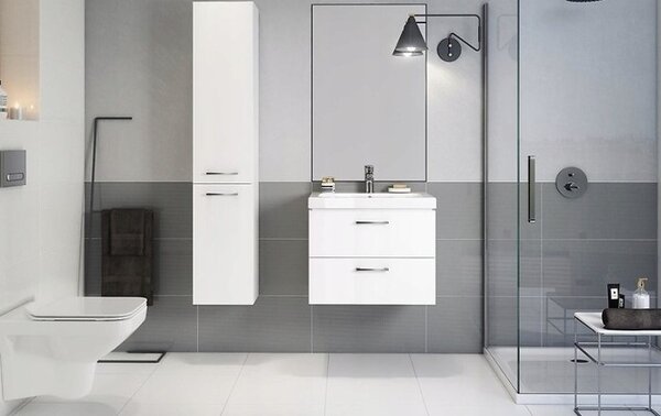 Cersanit Lara Como, závesná skrinka s umývadlom, 794x447x460 mm, biela lesklá, S801-149-DSM