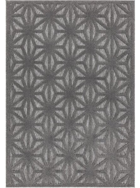 ASIATIC LONDON Alfresco Salta Anthracite Star - koberec ROZMER CM: 120 x 170