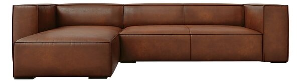 Koňakovohnedá kožená rohová pohovka (ľavý roh) Madame - Windsor & Co Sofas