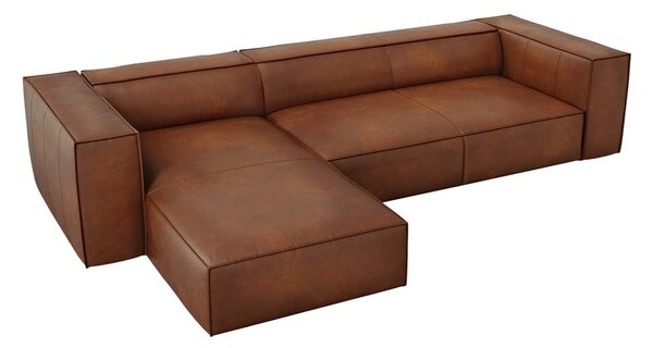 Koňakovohnedá kožená rohová pohovka (ľavý roh) Madame - Windsor & Co Sofas