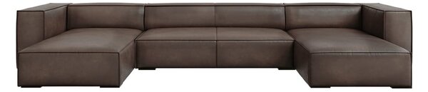 Hnedá kožená rohová pohovka (do "U") Madame - Windsor & Co Sofas