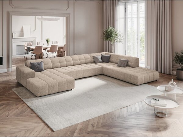 Béžová rohová pohovka (pravý roh/do "U") Chicago – Cosmopolitan Design
