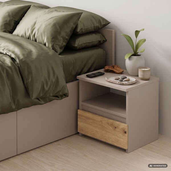 Nočný stolík CL1 PK kašmírový / dub artisan