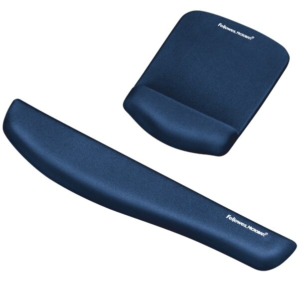 Podložka pod myš a zápästie Fellowes PlushTouch, modrá