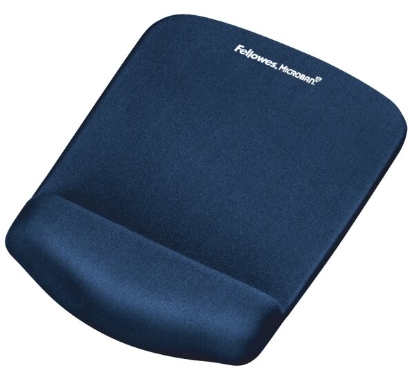 Podložka pod myš a zápästie Fellowes PlushTouch, modrá