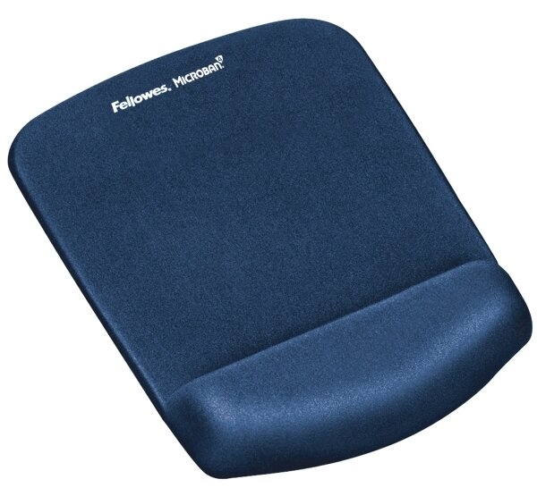Podložka pod myš a zápästie Fellowes PlushTouch, modrá