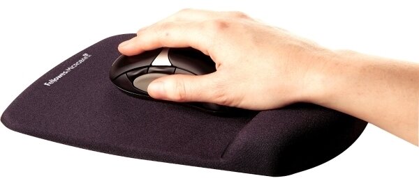 Podložka pod myš a zápästie Fellowes PlushTouch, modrá