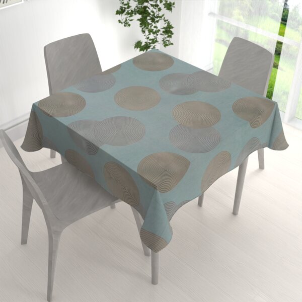 Biante Zamatový štvorcový obrus Tamara TMR-058 Designové kruhy na modrosivom 40x40 cm
