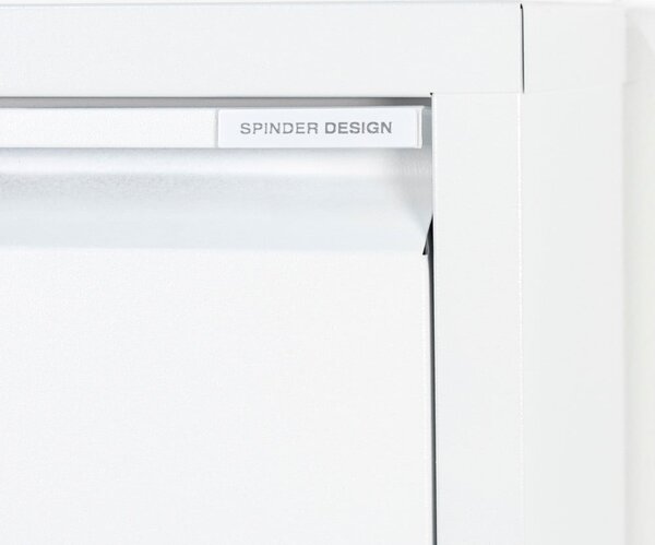 Biela kovová výklopná skrinka na topánky 50x103x15 cm Billy – Spinder Design