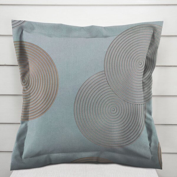 Biante Zamatová obliečka na vankúš s lemom Tamara TMR-058 Designové kruhy na modrosivom 30 x 50 cm