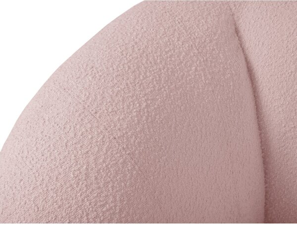 Svetloružová pohovka z textílie buklé 230 cm Essen – Cosmopolitan Design