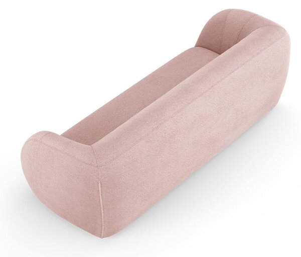 Svetloružová pohovka z textílie buklé 230 cm Essen – Cosmopolitan Design