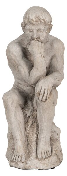 Šedá antik cementová socha muža - 16*12*31 cm - Clayre & Eef