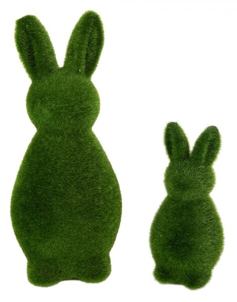 Zelená dekoratívna figúrka králika Rabbit Flock Green L - Ø 10*25 cm - Clayre & Eef