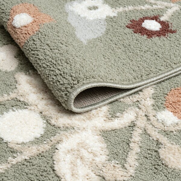 Angel Carpet, Kusový koberec Aurora 25 Green, 60x110, zelená, kancelária